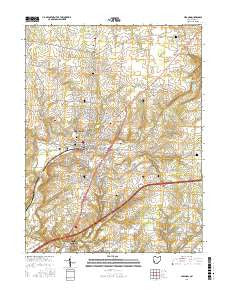 Lebanon Ohio Current topographic map, 1:24000 scale, 7.5 X 7.5 Minute, Year 2016