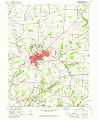 Lebanon Ohio Historical topographic map, 1:24000 scale, 7.5 X 7.5 Minute, Year 1966