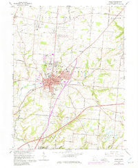 Lebanon Ohio Historical topographic map, 1:24000 scale, 7.5 X 7.5 Minute, Year 1966