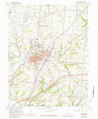 Lebanon Ohio Historical topographic map, 1:24000 scale, 7.5 X 7.5 Minute, Year 1966
