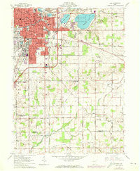 Lima Ohio Historical topographic map, 1:24000 scale, 7.5 X 7.5 Minute, Year 1961