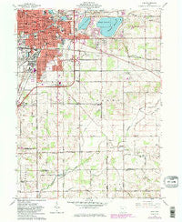 Lima Ohio Historical topographic map, 1:24000 scale, 7.5 X 7.5 Minute, Year 1961