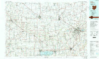 Lima Ohio Historical topographic map, 1:100000 scale, 30 X 60 Minute, Year 1986