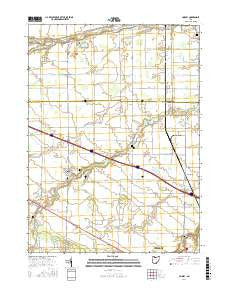 Lindsey Ohio Current topographic map, 1:24000 scale, 7.5 X 7.5 Minute, Year 2016