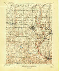 Lisbon Ohio Historical topographic map, 1:62500 scale, 15 X 15 Minute, Year 1909