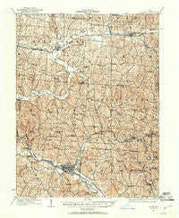 Logan Ohio Historical topographic map, 1:62500 scale, 15 X 15 Minute, Year 1907
