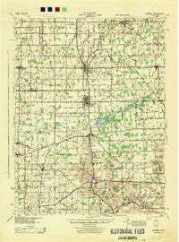 Loramie Ohio Historical topographic map, 1:62500 scale, 15 X 15 Minute, Year 1944