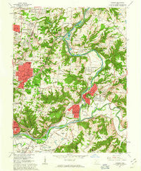 Madeira Ohio Historical topographic map, 1:24000 scale, 7.5 X 7.5 Minute, Year 1961