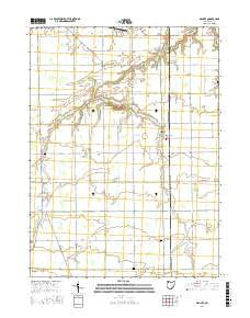 Malinta Ohio Current topographic map, 1:24000 scale, 7.5 X 7.5 Minute, Year 2016