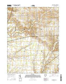 Martinsville Ohio Current topographic map, 1:24000 scale, 7.5 X 7.5 Minute, Year 2016