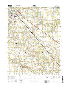 Marysville Ohio Current topographic map, 1:24000 scale, 7.5 X 7.5 Minute, Year 2016