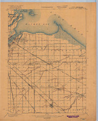 Maumee Bay Ohio Historical topographic map, 1:62500 scale, 15 X 15 Minute, Year 1900