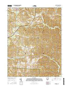 McArthur Ohio Current topographic map, 1:24000 scale, 7.5 X 7.5 Minute, Year 2016