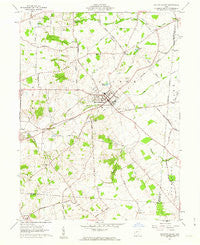 Mechanicsburg Ohio Historical topographic map, 1:24000 scale, 7.5 X 7.5 Minute, Year 1961