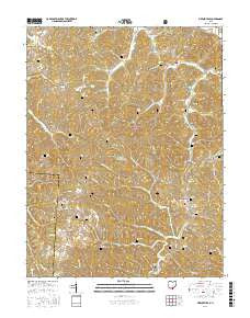 Mercerville Ohio Current topographic map, 1:24000 scale, 7.5 X 7.5 Minute, Year 2016