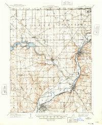 Miamisburg Ohio Historical topographic map, 1:62500 scale, 15 X 15 Minute, Year 1908
