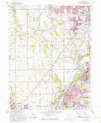 Miamisburg Ohio Historical topographic map, 1:24000 scale, 7.5 X 7.5 Minute, Year 1965