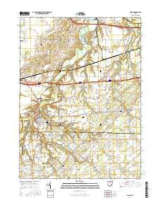 Milan Ohio Current topographic map, 1:24000 scale, 7.5 X 7.5 Minute, Year 2016