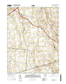 Milledgeville Ohio Current topographic map, 1:24000 scale, 7.5 X 7.5 Minute, Year 2016