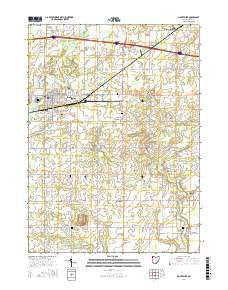 Montpelier Ohio Current topographic map, 1:24000 scale, 7.5 X 7.5 Minute, Year 2016