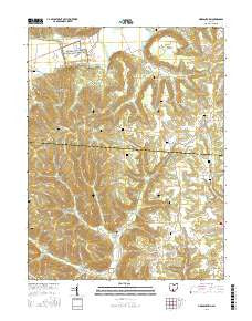 Morgantown Ohio Current topographic map, 1:24000 scale, 7.5 X 7.5 Minute, Year 2016