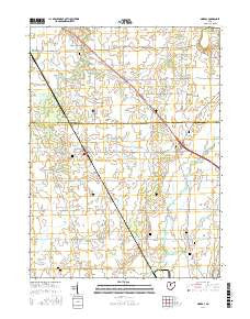 Morral Ohio Current topographic map, 1:24000 scale, 7.5 X 7.5 Minute, Year 2016