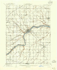 Napoleon Ohio Historical topographic map, 1:62500 scale, 15 X 15 Minute, Year 1908