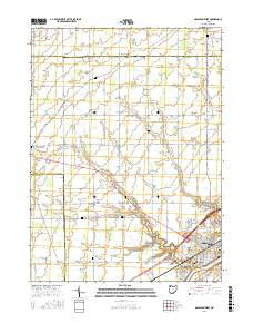 Napoleon West Ohio Current topographic map, 1:24000 scale, 7.5 X 7.5 Minute, Year 2016