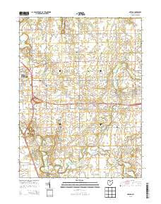 Nevada Ohio Historical topographic map, 1:24000 scale, 7.5 X 7.5 Minute, Year 2013