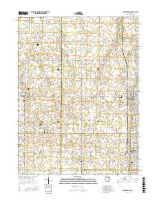 New Bremen Ohio Current topographic map, 1:24000 scale, 7.5 X 7.5 Minute, Year 2016