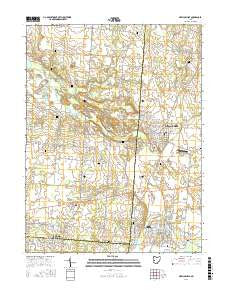 New Carlisle Ohio Current topographic map, 1:24000 scale, 7.5 X 7.5 Minute, Year 2016