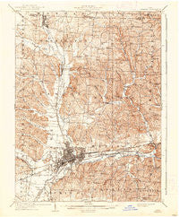 Newark Ohio Historical topographic map, 1:62500 scale, 15 X 15 Minute, Year 1909