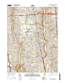 Northwest Columbus Ohio Current topographic map, 1:24000 scale, 7.5 X 7.5 Minute, Year 2016