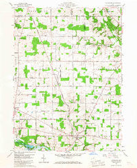 Olivesburg Ohio Historical topographic map, 1:24000 scale, 7.5 X 7.5 Minute, Year 1960