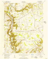 Oregonia Ohio Historical topographic map, 1:24000 scale, 7.5 X 7.5 Minute, Year 1955