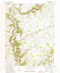 Oregonia Ohio Historical topographic map, 1:24000 scale, 7.5 X 7.5 Minute, Year 1968