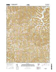 Otsego Ohio Current topographic map, 1:24000 scale, 7.5 X 7.5 Minute, Year 2016