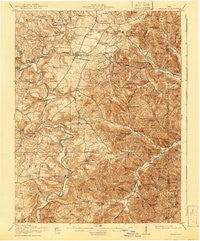 Peebles Ohio Historical topographic map, 1:62500 scale, 15 X 15 Minute, Year 1918