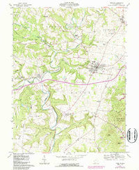 Peebles Ohio Historical topographic map, 1:24000 scale, 7.5 X 7.5 Minute, Year 1961