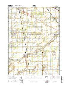 Pemberville Ohio Current topographic map, 1:24000 scale, 7.5 X 7.5 Minute, Year 2016
