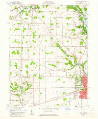Piqua West Ohio Historical topographic map, 1:24000 scale, 7.5 X 7.5 Minute, Year 1961