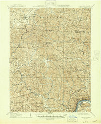 Pomeroy Ohio Historical topographic map, 1:62500 scale, 15 X 15 Minute, Year 1907
