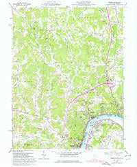 Pomeroy Ohio Historical topographic map, 1:24000 scale, 7.5 X 7.5 Minute, Year 1960