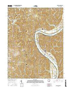 Portland Ohio Current topographic map, 1:24000 scale, 7.5 X 7.5 Minute, Year 2016