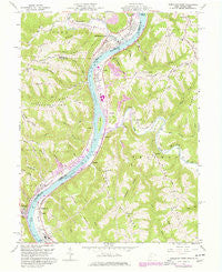 Powhatan Point Ohio Historical topographic map, 1:24000 scale, 7.5 X 7.5 Minute, Year 1960