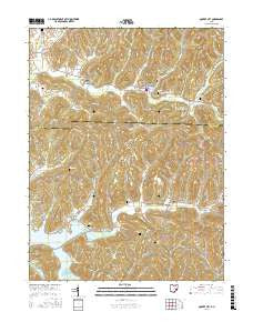 Quaker City Ohio Current topographic map, 1:24000 scale, 7.5 X 7.5 Minute, Year 2016
