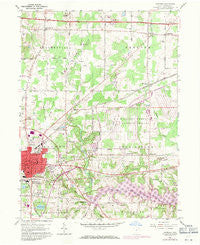 Ravenna Ohio Historical topographic map, 1:24000 scale, 7.5 X 7.5 Minute, Year 1960