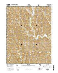 Ringgold Ohio Current topographic map, 1:24000 scale, 7.5 X 7.5 Minute, Year 2016