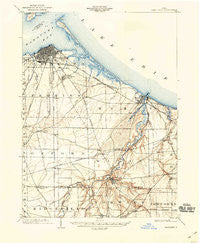 Sandusky Ohio Historical topographic map, 1:62500 scale, 15 X 15 Minute, Year 1904
