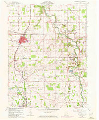 Spencerville Ohio Historical topographic map, 1:24000 scale, 7.5 X 7.5 Minute, Year 1960